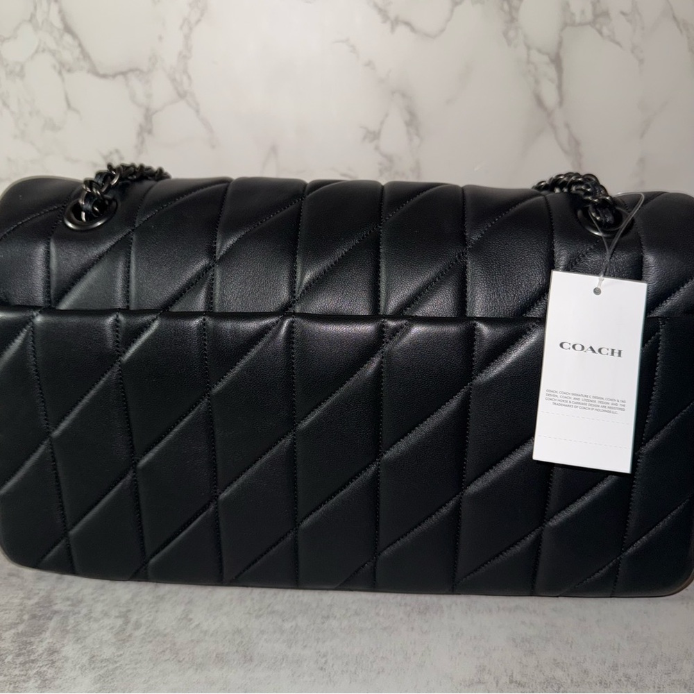Coach Black Tabby 33 Quilted Nappa Leather Shoulder Bag CP151 - Picture 11 of 16